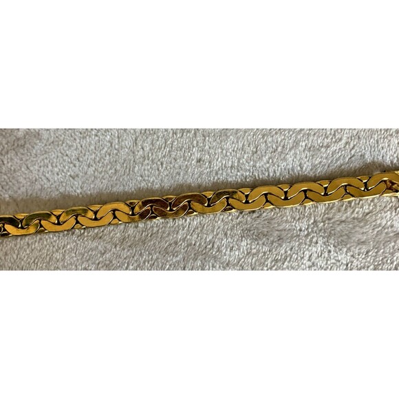 VTG 80s Accessocraft Gold Tone Metal Braided Leaf Belt 33\